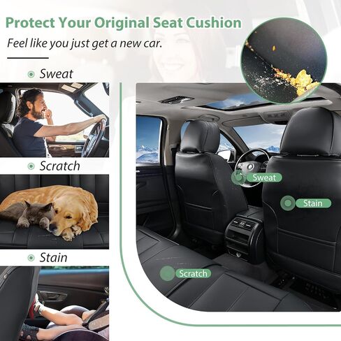 Car Seat Covers, Nappa Leather Car Seat Covers, Waterproof Automotive Seat Covers with Airbag Compatible, Universal Car Seat Protector Fit for Most SUV Sedans Trucks (Light Beige, Full) in Saudi Arabia