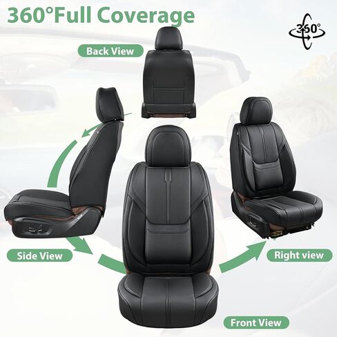 Car Seat Covers, Nappa Leather Car Seat Covers, Waterproof Automotive Seat Covers with Airbag Compatible, Universal Car Seat Protector Fit for Most SUV Sedans Trucks (Light Beige, Full) in Saudi Arabia
