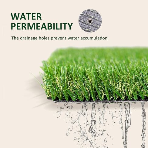 Low- 10' x 3' Artificial Turf Grass with Simulated Look & Feel, Quick-Drying, Green in Saudi Arabia
