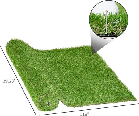 Low- 10' x 3' Artificial Turf Grass with Simulated Look & Feel, Quick-Drying, Green in Saudi Arabia