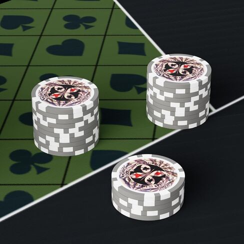 مجموعة بوكر رقاقة البوكر - رقائق من فئة الكازينو 11.5 جرام مع علبة من الألومنيوم لألعاب تكساس هولدم والبلاك جاك وجميع ألعاب البطاقات (300 قطعة) in Saudi Arabia