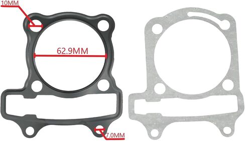 RedCap 63mm Piston Ring with Cylinder Gasket Rebuild Kit for 200cc GY6B Engine 1P63QML Fits 4-Stroke Apollo 200cc Dirt Bikes Kandi Batman Go Kart 57mm Stud Spacing in Saudi Arabia