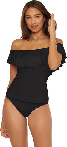 Trina Turk Womens Monaco Shirred Hipster Bottom, Cheeky Coverage, Swimwear Separates for Bikini, Black, 4 US in Saudi Arabia