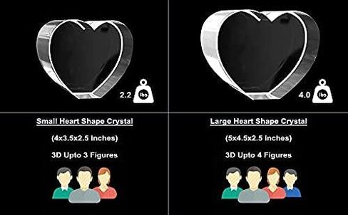 Personalized 3D Holographic Photo Etched Engraved Inside The Crystal : Birthday, Wedding Gift, Memorial, Mother's Day, Valentine's, Christmas, Small Rectangle (1.96" x 3.14" x 1.96") in Saudi Arabia