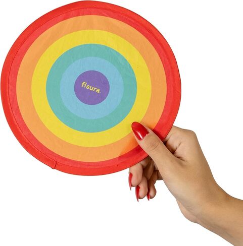 Fisura – Original round folding fan Daisy. Original foldable folding fan. Foldable Frisbee. Single Unit. Portable fan for parties. Measures: 8 inches. in Kuwait