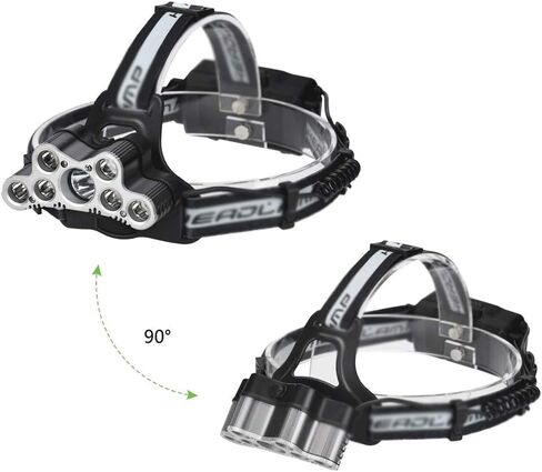 Headlamp -Modes Super Bright Headlamp with Rechargeable Batteries, Waterproof, Lightweight Camping Outdoor Sports Headlight in Saudi Arabia
