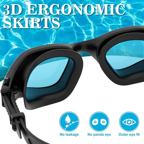 WIN.MAX Polarized Swimming Goggles Swim Pool Goggles Anti Fog Anti UV No Leakage Clear Vision for Men Women Adults Teenagers in Kuwait