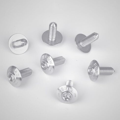 10PCS Fairing Bolt Kit for BMW M5*14/14.5/16/ 17.5/20 Motorbike Fairing Screws Universal Fits for S1000R S1000RR S1000XR R1200GS LC ADV R1250GS R1200RT R1250 F750GS F850GS F900R (Chrome, M5 x 12) in Kuwait