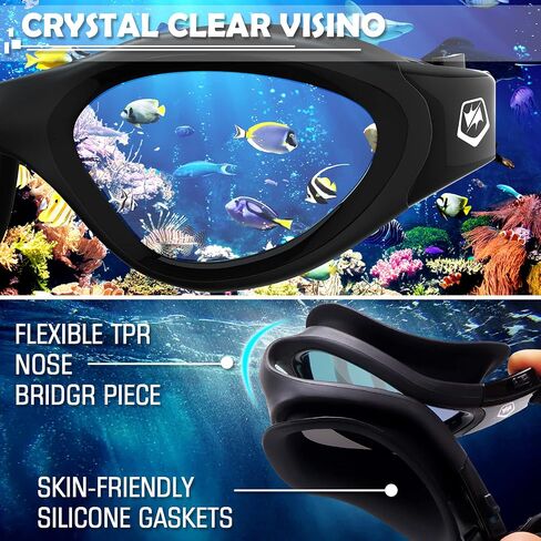 WIN.MAX Polarized Swimming Goggles Swim Pool Goggles Anti Fog Anti UV No Leakage Clear Vision for Men Women Adults Teenagers in Kuwait