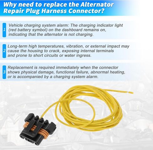 8Ft Alternator Repair Plug Harness Connector for Chevrolet Malibu 2000-2010 Alternator Wiring Harness 197-400 in Saudi Arabia