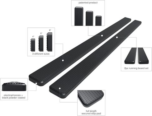 APS Premium 4in Black Running لوحات متوافقة مع Silverado Sierra Double Cab 07-18 in Saudi Arabia