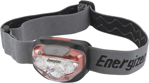 Energizer Vision HD+ LED Headlamp, Durable, Bright Headlamp for Outdoors, Camping and Emergency Light for Adults and Kids, Batteries Included, Pack of 1, Red in Saudi Arabia