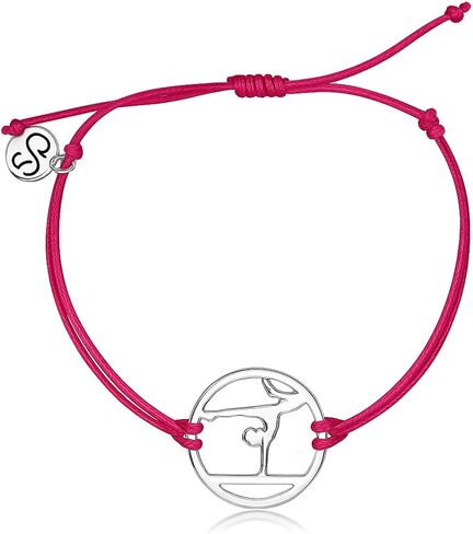 Sportybella - Gymnastics Bracelet, Gymnastics Jewelry, Girls Adjustable Stainless Steel Gymnastics Charm Bracelet for Gymnasts, Gymnastics Gift in Saudi Arabia