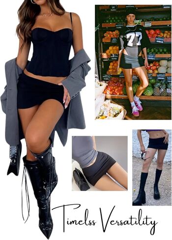 Women's Mini Skorts Mid-Low Rise Mini Skirt with Shorts Side Slit Sexy Summer Skirts in Saudi Arabia