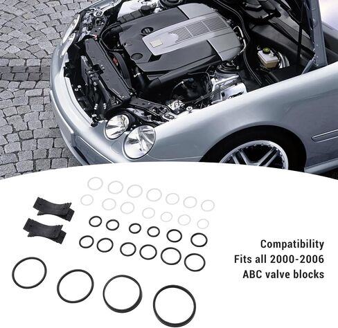 ABC Valve Block PTFE SEAL REBUILD KIT لـ CL55 CL65 S55 S65 AMG CL500 CL600 Models 2000 to 2006 in Kuwait