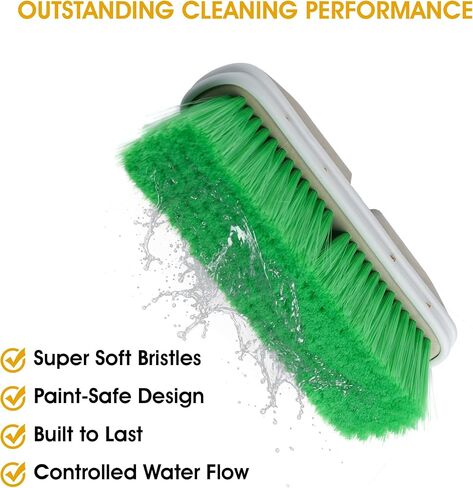 Nanoskin Large Bi-Level Vehicle Wash Brush with Soft Nylon Bristles – Ultimate Truck, Van, and RV Cleaning Tool, Ergonomic Design for Professional Detailing, Scratch-Free, Efficient 12-inch Reach in Kuwait
