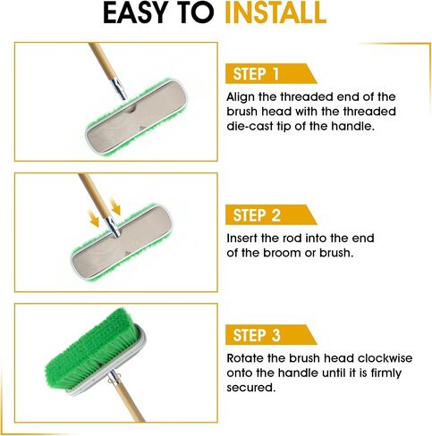 Nanoskin Large Bi-Level Vehicle Wash Brush with Soft Nylon Bristles – Ultimate Truck, Van, and RV Cleaning Tool, Ergonomic Design for Professional Detailing, Scratch-Free, Efficient 12-inch Reach in Kuwait
