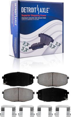 Detroit Axle - 8pc Brake Kit for 2014-2016 Kia Soul, 2015 Drilled & Slotted Brake Rotors Ceramic Brakes Pads Front and Rear Replacement : 11.02" inch Front and 10.31" inch Rear Rotor in Saudi Arabia