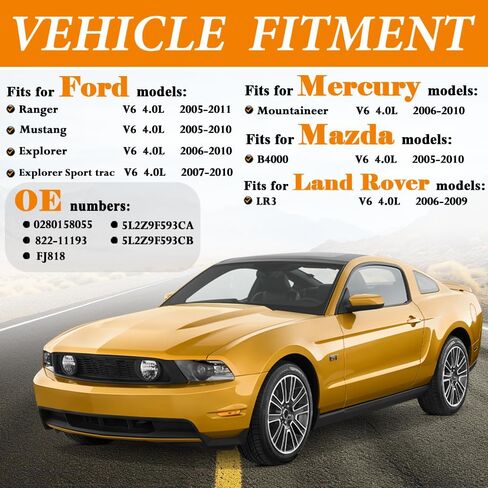حقن الوقود يناسب فورد: Ranger 2005-2011 / Mustang 2005-2010 / Explorer (& Sport TRAC) 2006-2010 ، for Mercury: Mountaineer 2006-2010 ، for: Mazda B4000 2005-2010 V6 4.0L ، OE # 0280158055 (6 pcs) in Kuwait