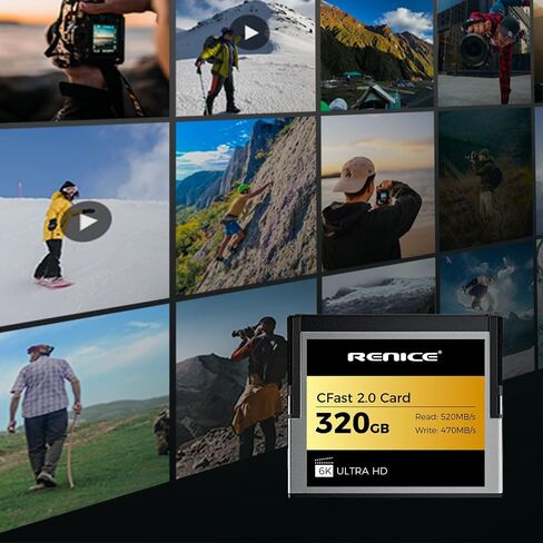 RENICE 640GB Professional CFast 2.0 Memory Card- up to 520MB/s Read Speed-6K HD Video Recording- for Photographers in Saudi Arabia