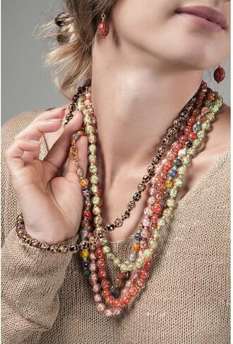 Glass Of Venice Murano Glass Sommerso Long Necklace - Black in Saudi Arabia