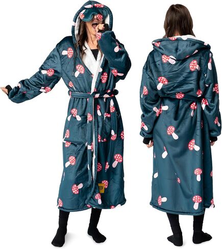 Big Blanket Co® Hideout Robe™ | Sherpa Robe | Luxury Robes for Women & Men | Soft Housecoat for Ultimate Coziness | Hooded in Kuwait