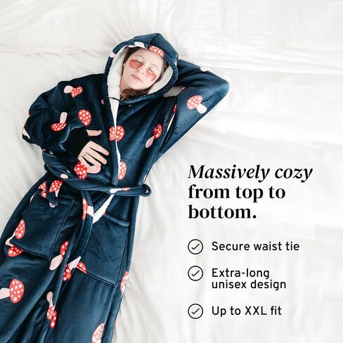 Big Blanket Co® Hideout Robe™ | Sherpa Robe | Luxury Robes for Women & Men | Soft Housecoat for Ultimate Coziness | Hooded in Kuwait