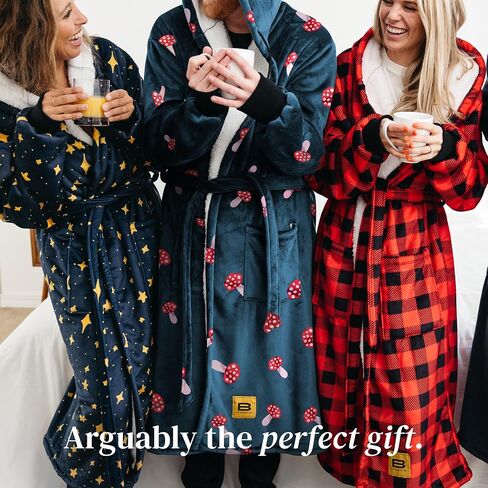 Big Blanket Co® Hideout Robe™ | Sherpa Robe | Luxury Robes for Women & Men | Soft Housecoat for Ultimate Coziness | Hooded in Kuwait