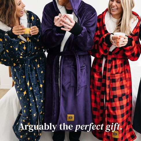 Big Bannet Co® Hideout Robe ™ | شيربا رداء | أردية فاخرة للنساء والرجال | ناعمة المنازل من أجل الراحة النهائية | مقنع in Kuwait