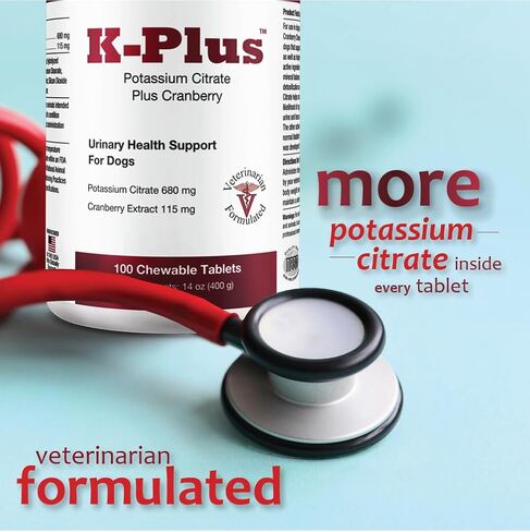 جل K-Plus البوتاسيوم غلوكونات الكلوي بالإضافة إلى التوت البري وEPA للكلاب والقطط - مكمل كلوي معتمد من قبل الطبيب البيطري - يدعم توازن البوتاسيوم - 3 عبوات من 5 أونصة، 15 أونصة in Kuwait