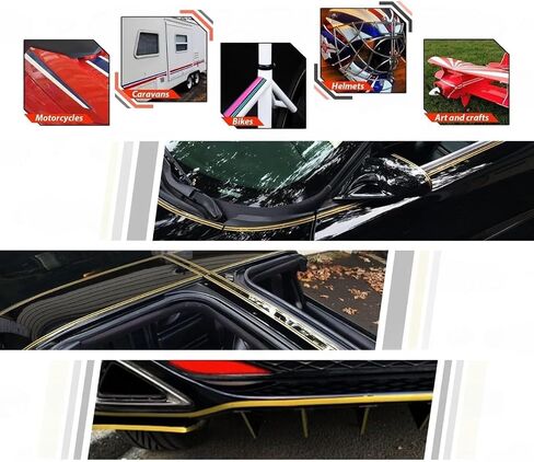 لفة واسعة الفينيل pinstriping دبوس شريط DIY للاصوص للاصوص للاصقة الشريط ملصقات ملصقات / كروم الفضة / 4 بوصة (102 مم) in Kuwait