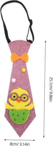 Boy Easter Necktie Easter Costume Accessory Adjustable Neck Tie Cute Cartoon Necktie Kids Costume in Saudi Arabia