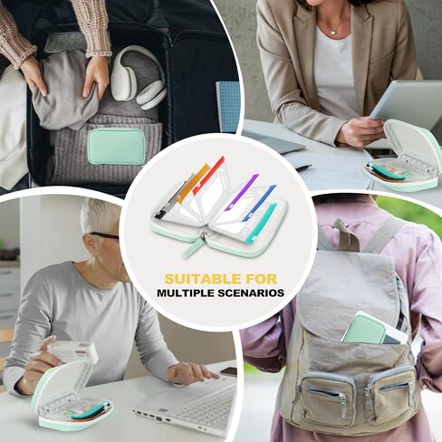 Pill Organizer Set， Large Pill Organizer Twice Daily Over Seven Days, Pill Storage with 14 Pcs Color-Coded Medicine Pouches, Reusable Travel Medicine Organizer， Zippered Pill Organizers in Saudi Arabia