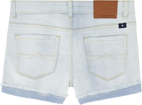 شورت جينز للفتيات من Lucky Brand بأساور، جينز مطاطي مع 5 جيوب، خصر متوسط ​​إلى مرتفع، Ronnie Bella، 6X in Kuwait