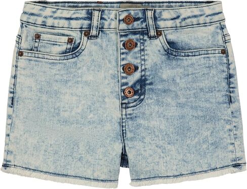 شورت جينز للفتيات من Lucky Brand بأساور، جينز مطاطي مع 5 جيوب، خصر متوسط ​​إلى مرتفع، Ronnie Bella، 6X in Kuwait