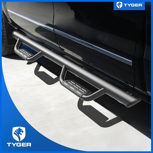 Tyger Auto Tyger Access Running Boards Compatible with 2019-2025 Chevy Silverado GMC Sierra 1500; 2020-2025 2500 3500HD | Crew Cab | TG-AS2C24001 | Textured Black Drop Step Rail in Saudi Arabia