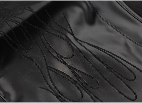 SIKUAI Trike Mudguard Bra Black Leather Flame Rear Mudguard Bib Sets for Harley Tri Glide Ultra Classic FLHTCUTG 2009-later, FLHXXX 2010-2011 in Saudi Arabia