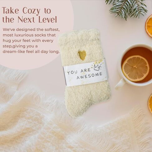 American Trends Coral Fleece Cloud Socks Ultra-Soft Fuzzy Warm Sleep Socks Cozy Unisex Gifts for Birthday Self-Care in Saudi Arabia