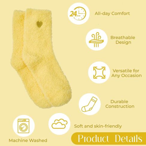 American Trends Coral Fleece Cloud Socks Ultra-Soft Fuzzy Warm Sleep Socks Cozy Unisex Gifts for Birthday Self-Care in Saudi Arabia