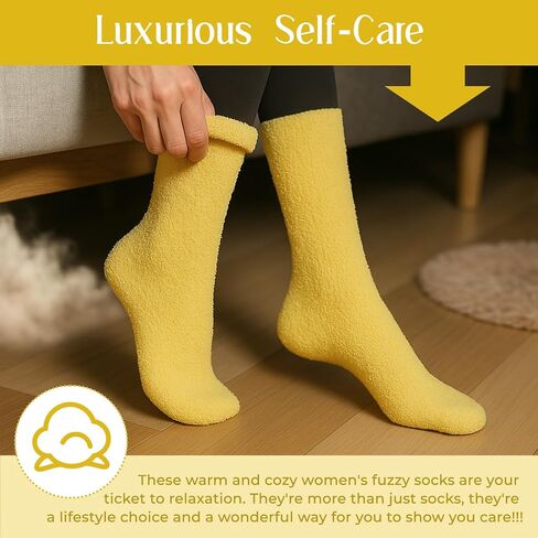 American Trends Coral Fleece Cloud Socks Ultra-Soft Fuzzy Warm Sleep Socks Cozy Unisex Gifts for Birthday Self-Care in Saudi Arabia