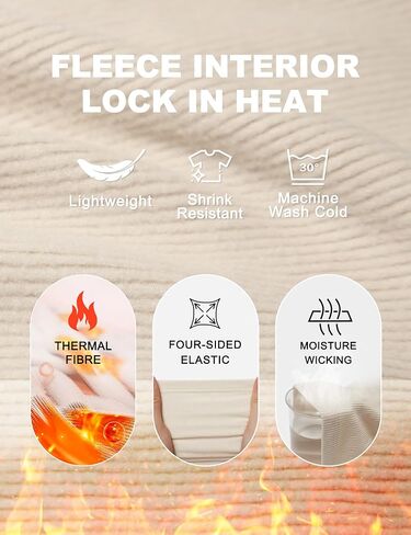 Bonneuitbebe Women's Thermal Shirts Fleece Lined Undershirt Mock Neck Ribbed Basic Tops Workout Base Layer with Thumb Hole in Kuwait