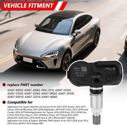 426070C070 TPMS Sensor, 315MHz Tire Pressure Monitoring System Sensor Compatible with Toyota Sequoia 2008-2017, Sienna 2007-2020, Tundra 2007-2017, Replace# 4260708010, 426070C070, 426070C080 in Saudi Arabia