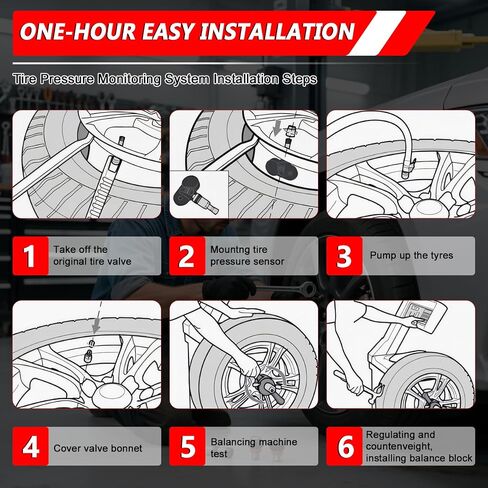 426070C070 TPMS Sensor, 315MHz Tire Pressure Monitoring System Sensor Compatible with Toyota Sequoia 2008-2017, Sienna 2007-2020, Tundra 2007-2017, Replace# 4260708010, 426070C070, 426070C080 in Saudi Arabia