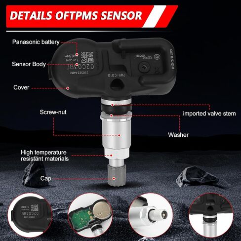 426070C070 TPMS Sensor, 315MHz Tire Pressure Monitoring System Sensor Compatible with Toyota Sequoia 2008-2017, Sienna 2007-2020, Tundra 2007-2017, Replace# 4260708010, 426070C070, 426070C080 in Saudi Arabia