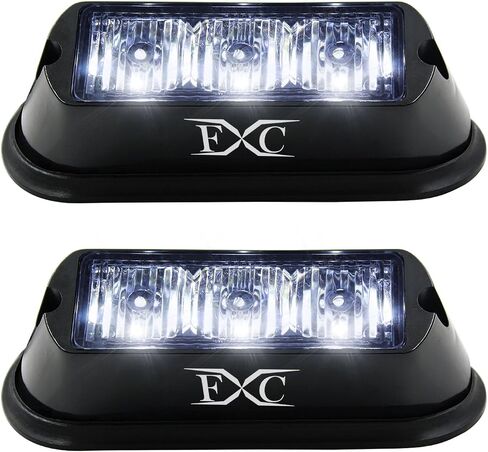 FXC (2pcs 3-strobe Lights Amber مضادة للماء أضواء منارة فلاش الطوارئ ، Purishion Parishion Bar 12 مختلفة in Saudi Arabia