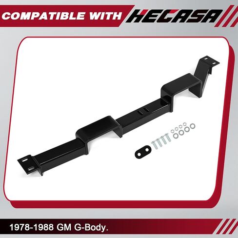 HECASA RCG-4L80 Transmission Crossmember Compatible with 1984-1988 GM G-Body Chevy Chevrolet Monte Carlo Double-Hump Crossmember Steel Powder Coated Black in Saudi Arabia