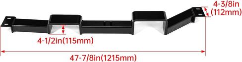HECASA RCG-4L80 Transmission Crossmember Compatible with 1984-1988 GM G-Body Chevy Chevrolet Monte Carlo Double-Hump Crossmember Steel Powder Coated Black in Saudi Arabia