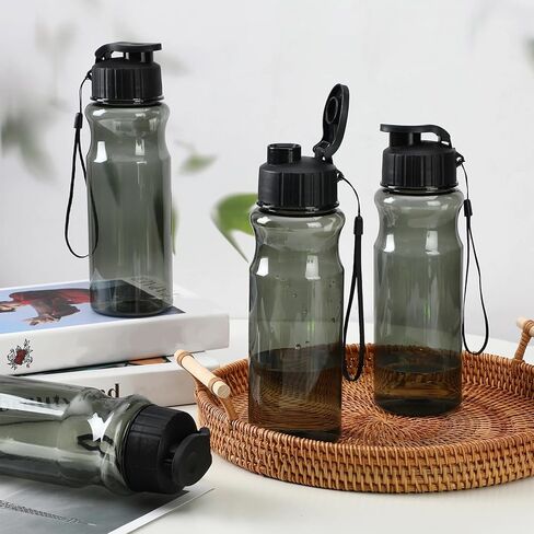 Tioncy 20 قطعة زجاجات مياه بلاستيكية للأطفال السائبة 17 أوقية زجاجات المشروبات الرياضية مع حزام مقبض خفيفة الوزن مانعة للتسرب شرب زجاجات الوجه العلوي للحفلات في الهواء الطلق الأطفال المدرسة الفصول الدراسية (لون مشرق) in Kuwait