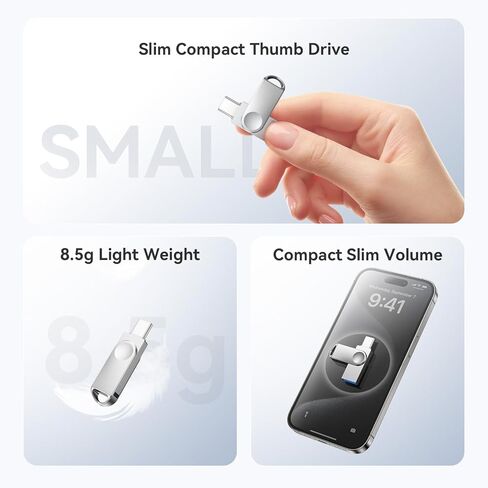 محرك أقراص فلاش USB C بسعة 128 جيجابايت من JUANWE، محرك أقراص فلاش USB 3.0 مزدوج من النوع C + محرك أقراص فلاش USB صغير دوار فريد من نوعه UDP-Tech مقاوم للماء مع فتحة حلقة مفاتيح OTG محرك فلاش للكمبيوتر الشخصي والهواتف الذكية والكمبيوتر اللوحي Mac in Kuwait