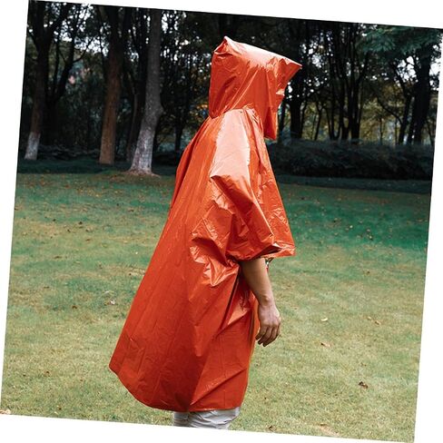 POPETPOP 1pc Handy Rain Poncho for Adults Compact Emergency Raincoat for Outdoor Camping Hiking Premium Pe Material Wind Resistant Design Warm and Stylish in Saudi Arabia